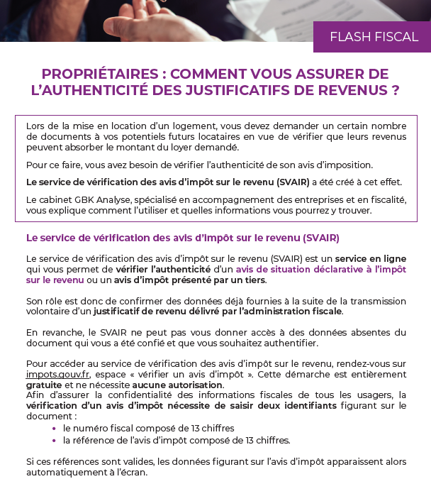 Propriétaires : comment vous assurer de l’authenticité des justificatifs de revenus ?