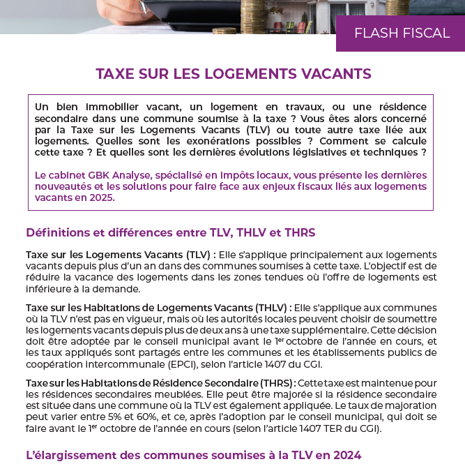 Taxe sur les logements vacants