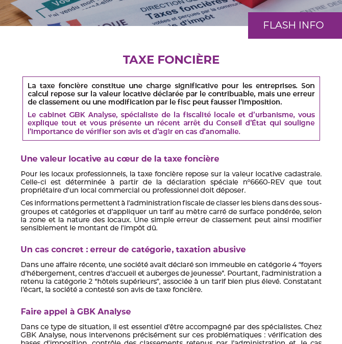 Taxe foncière