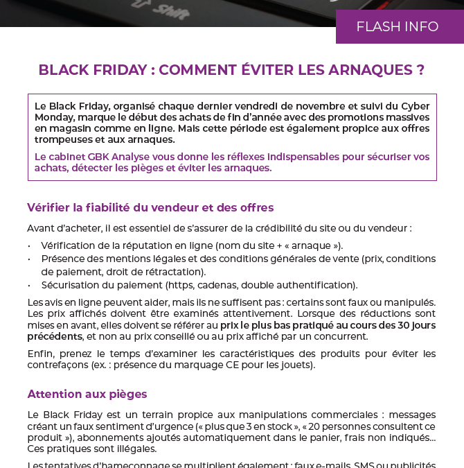 BLACK FRIDAY : Comment éviter les arnaques ?